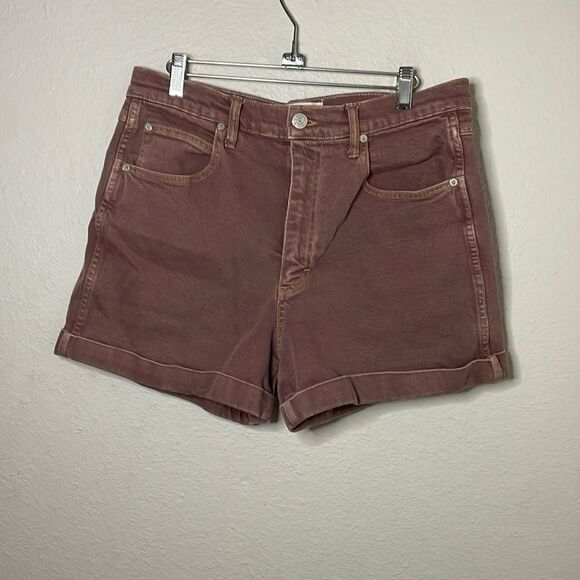 AMO Pants - AMO Denim Jean Shorts You Are Love short red Size 31 Tommy Cuff Color Bloodstone